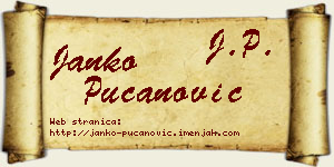 Janko Pucanović vizit kartica